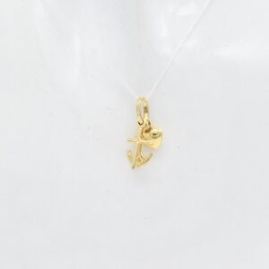 18K Anchor, Heart and Cross Pendant