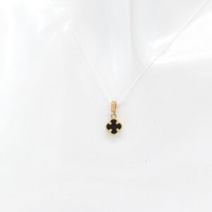 18K 7 mm Black Clover Pendant