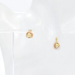 18K 11 mm Tricolour Trinity with Ball Set