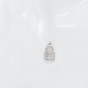 18K WG Padlock Pendant