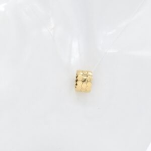 18K Honeycomb Barrel Pendant
