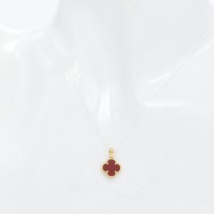 18K 10 mm Red Clover Pendant