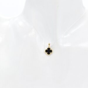 18K 10 mm Black Clover Pendant