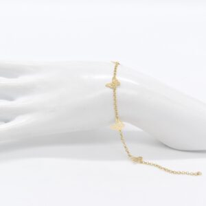 18K Butterfly Anklet