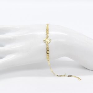 18K Dainty Clover Bracelet