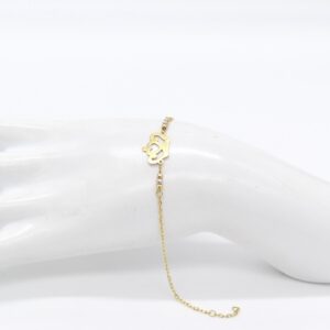 18K Crown Bracelet with Tricolour Beads