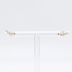 18K Diamond Smile Stud Earrings