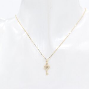 18K Diamond Key Necklace
