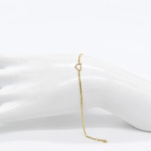 18K Natural Diamond Heart Bracelet