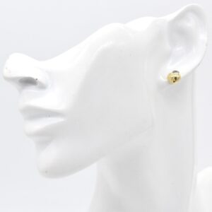 18K T-Heart Stud Earrings