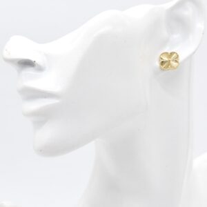 18K 14 mm Clover Stud Earrings