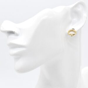 18K P-Open Heart Earrings