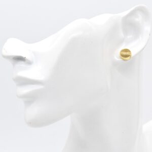 21K Button Stud Earrings