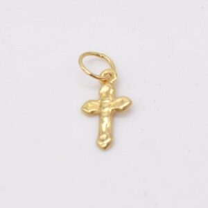 18K Yellow Gold 8mm Cross
