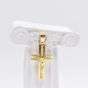 18K Yellow Gold Crucifix Pendant