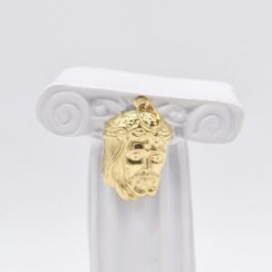 18K Yellow Gold Jesus Christ Pendant