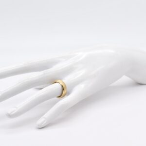 18K Textured Brushed Gold Ring — 4.75 mm