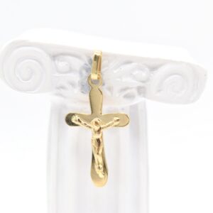 18K Flat Crucifix Cross Pendant