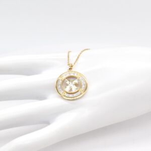 Spinning Windmill Yellow Gold Pendant