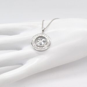 Spinning Windmill White Gold Pendant