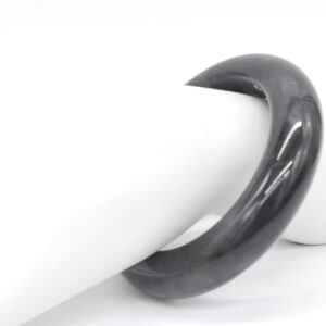 Dark Green Pattern Jade Bangle