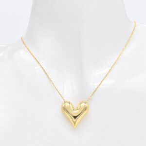 18K Puff Heart Necklace
