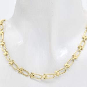 18K Flat Hardware Necklace