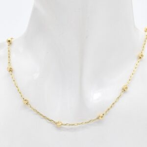 18K Beads Stationed Necklace