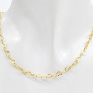 18K Heart Link Chain