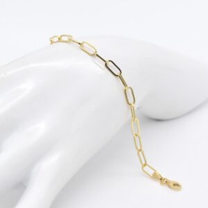 18K Paperclip Bracelet