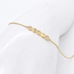 18K Be My Love Bracelet with CZ Stones