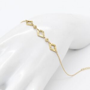 18K Diacut Diamond Stationed Bracelet