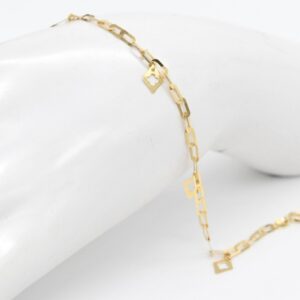 18K Dainty Diamond Dangling Bracelet