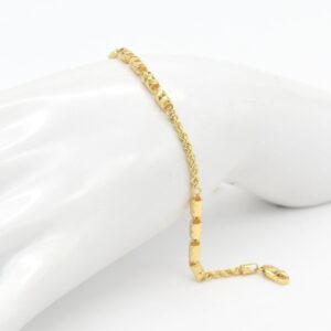 18K Stationed Barrel Bracelet