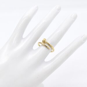 18K Nail Ring — Size 7.5