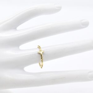18K Cross Ring — Size 7.5
