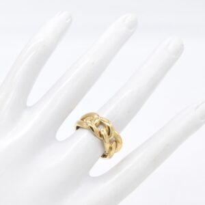 18K Curb Link Ring — Size 7