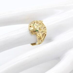 18K Panther Ring — Size 7.5