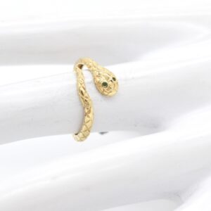 18K Snake Ring — Size 6