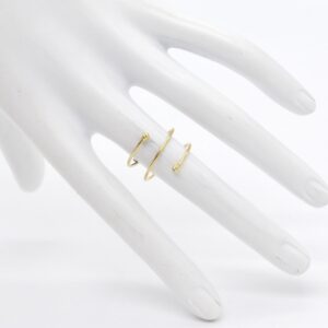 18K Swirl Ring — Fits Size 6–6.5