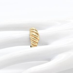 18K Croissant Ring — Size 9