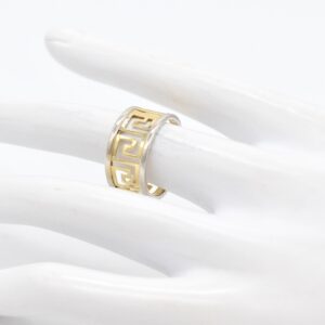 18K Two‑Tone Fendi Ring — US Size 7