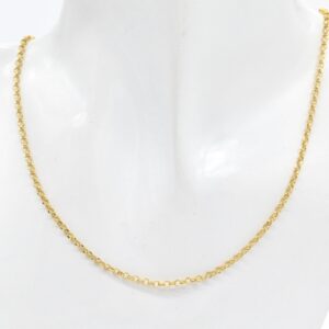 21K Tauco (Rolo) Chain Necklace — 18" (46.5 cm)