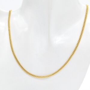 22K Cuban Chain Necklace — ~22" (55.5 cm)