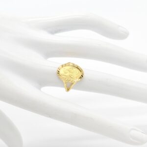 21K + 24K Gold Lady Fortuna Ring — US Size 6