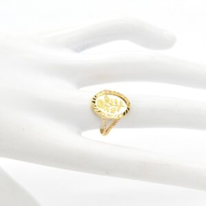 21K + 24K Gold Flower Ring — US Size 7