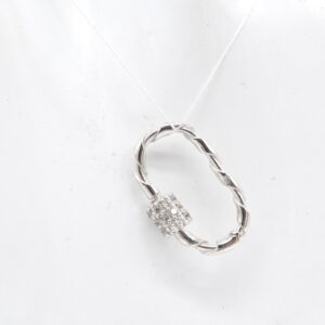 18K Twisted Carabiner Lock Charm Pendant