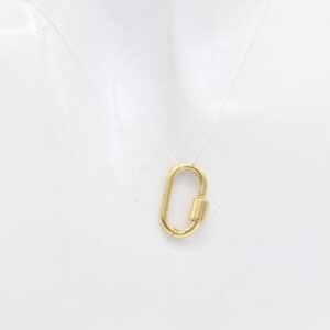 18K Plain Carabiner Lock Charm Pendant