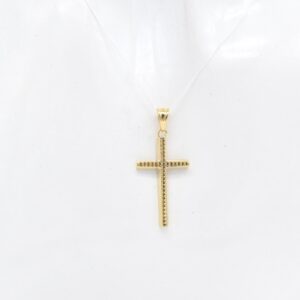 18K Minimalist Cross Pendant