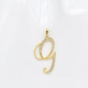 18K G Initial Charm Pendant